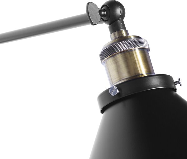 Sada 2 nástěnných lamp NARVA Černá Kov Nastavitelná