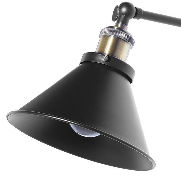 Sada 2 nástěnných lamp NARVA Černá Kov Nastavitelná