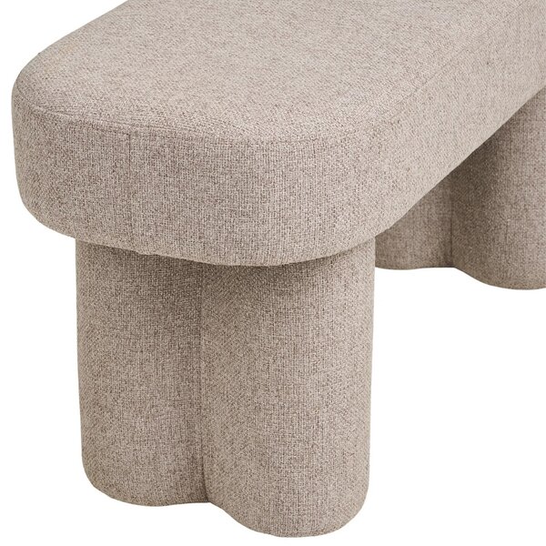 Nordic Living Béžová lavice Beston 95 cm