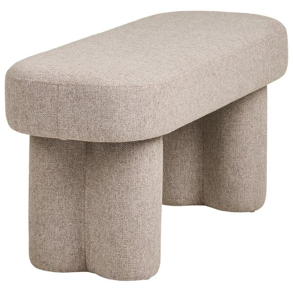 Nordic Living Béžová lavice Beston 95 cm