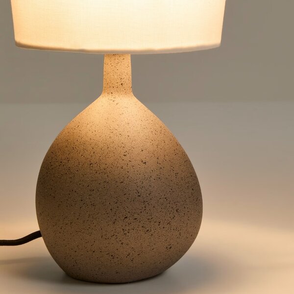 Kave Home Šedo-bílá stolní lampa Viona 36 cm