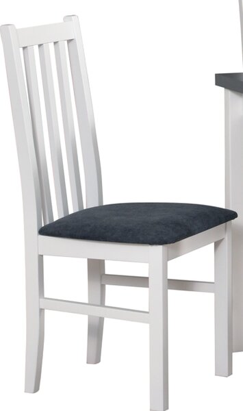 Nábytkáři ORFA BOSANOVA 10 (BOSS 10) - jídelní židle bílá/ látka tmavě šedá č.13 - kolekce "DRE" (K150-Z)