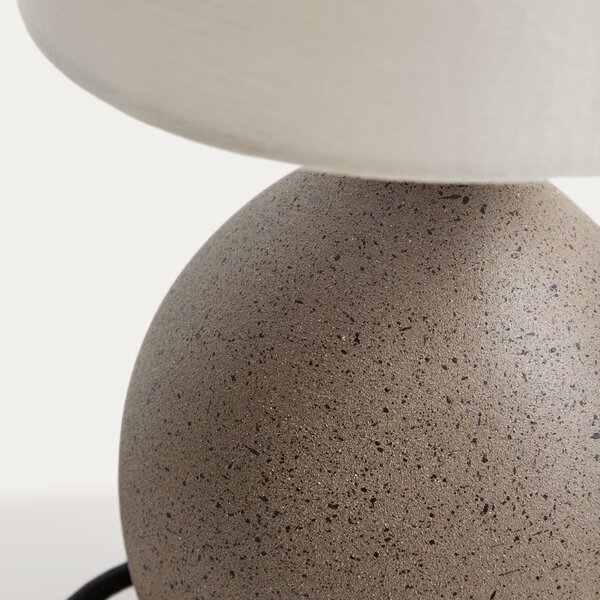 Kave Home Šedo-bílá stolní lampa Viona 36 cm