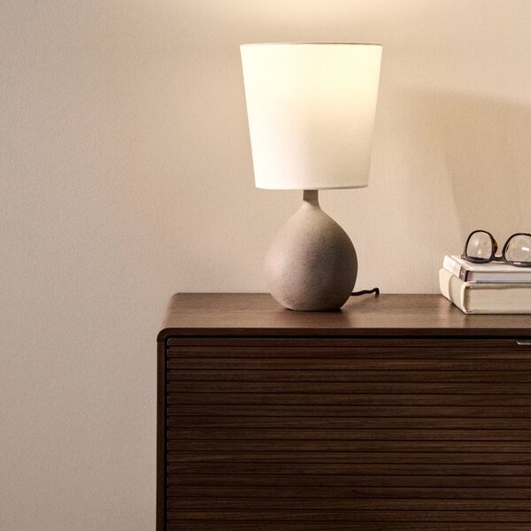 Kave Home Šedo-bílá stolní lampa Viona 36 cm