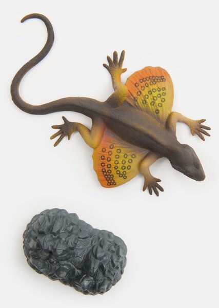 Sinsay - Sada Dino Buddy: figurka ještěrky a kámen - vícebarevná