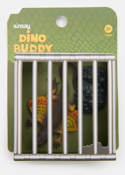 Sinsay - Sada Dino Buddy: figurka ještěrky a kámen - vícebarevná