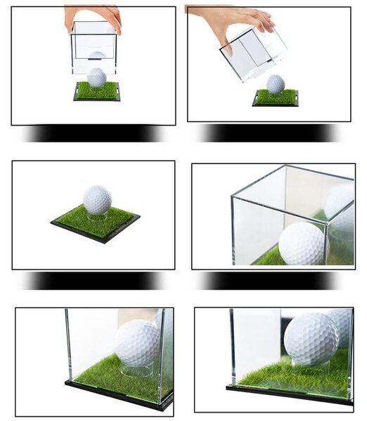 Vitrína na golfové míčky s akrylátovým zrcadlem, ideální pro uchování vzpomínek