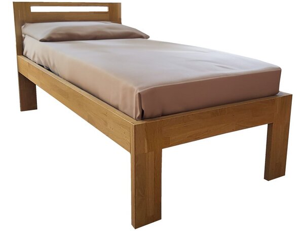 Oak´s Dubová postel Mono Klasik 4 cm masiv cink - 80x200 cm