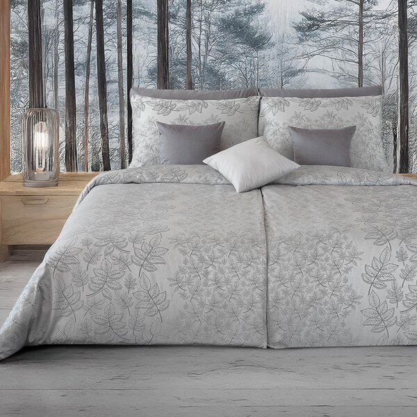 Povlečení Veba DIAMANT Vena šedá Velikost: 140x200 cm + 70x90 cm