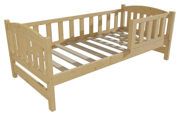 Vomaks Dětská postel DP 002 se zábranou Rozměr: 70 x 160 cm, Povrchová úprava: bezbarvý lak