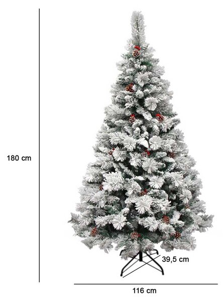 Zasněžený vánoční stromeček, ve více velikostech -180 cm-ový