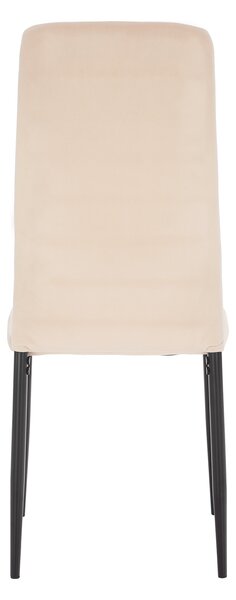 Jídelní židle SWISS - velvet látka, Dulux béžová / černá