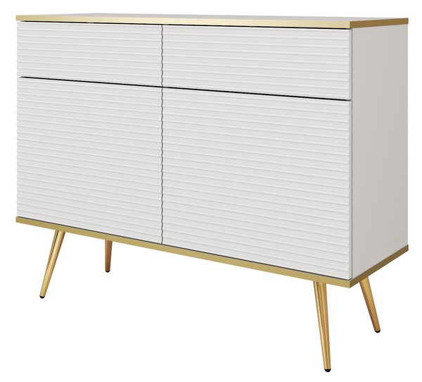 Komoda ORO KSZ107 MDF Barva: černá/ zlaté nohy