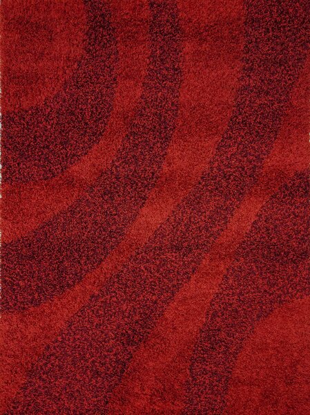 Kusový koberec Super shaggy 1 - červený - 160x230 cm