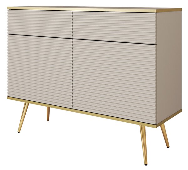 Komoda ORO KSZ107 MDF Barva: černá/ zlaté nohy