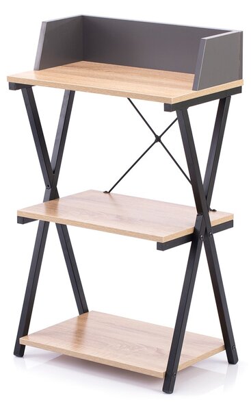 FLHF Odkládací stolek Hexe dub/černá, 50x30x84 cm