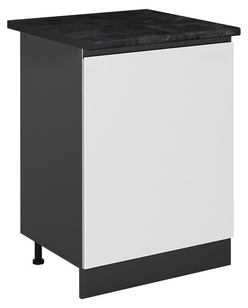 Spodní skříňka kuchyňské linky Vicco R-Line Bílá/Antracit 60 cm s 1 dveřmi pracovná doska antracitová, Model 72047