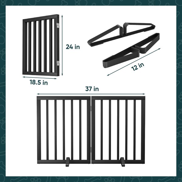Plot pro psy z bambusu, výška 60-94 cm, skládací, pro zabezpečení dveří a schodišť