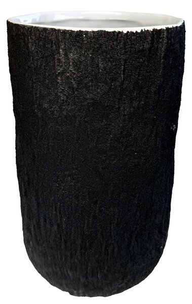 Váza keramická STONE černá 21cm