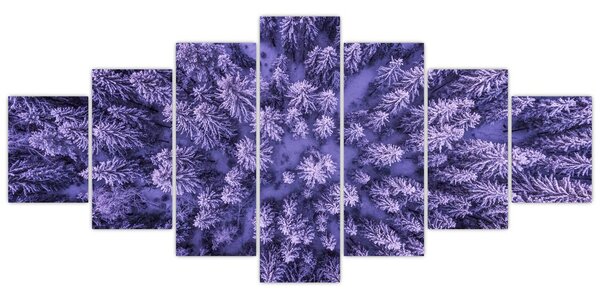 Obraz zasněžených stromů (210x100 cm)