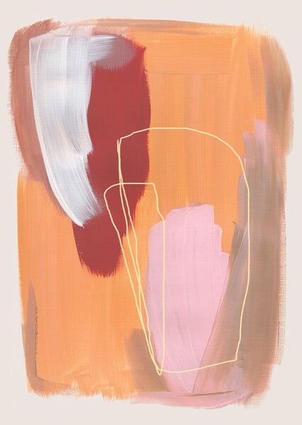 Ilustrace Abstract Brush Strokes 125, Mareike Bohmer, (26.7 x 40 cm)