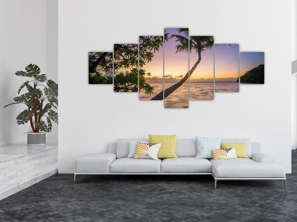 Obraz palmy na pláži (210x100 cm)