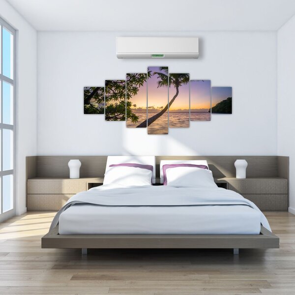 Obraz palmy na pláži (210x100 cm)