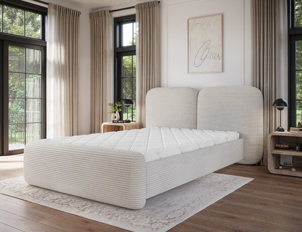 Eltap Čalouněná postel Ollival s úložným prostorem Materiál a barva potahu: Paolli 01 - bílá, Rozměr: 140x200