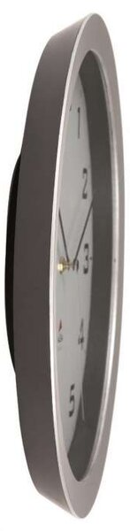 Nástěnné hodiny Standard - plastové, průměr 38 cm, stříbrné