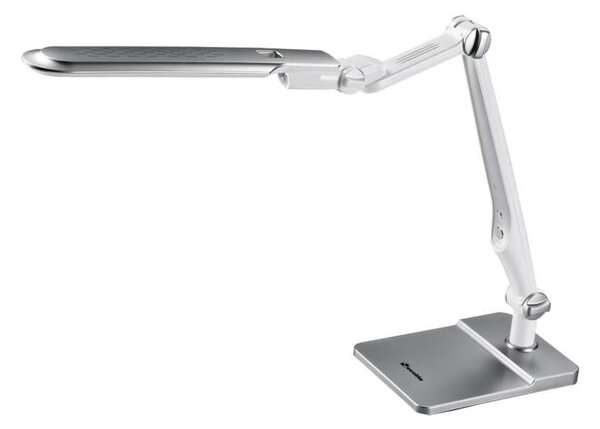 Stolní LED lampa MATRIX - bílá/stříbrná
