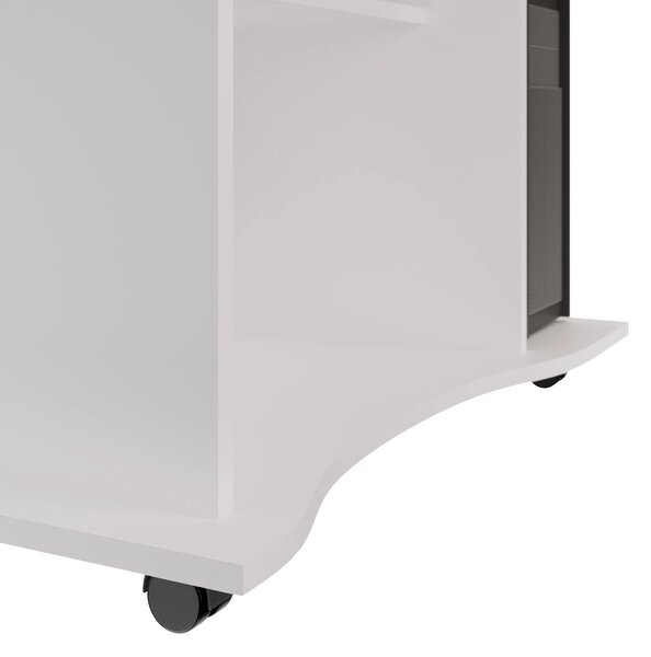 Praktický PC stůl s výsuvnou deskou NEJBY LYLE, bílá