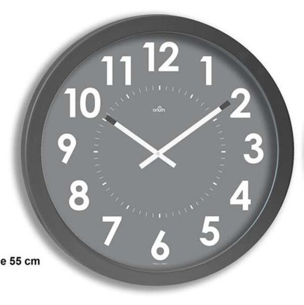 Nástěnné hodiny Big - průměr 55 cm, šedé