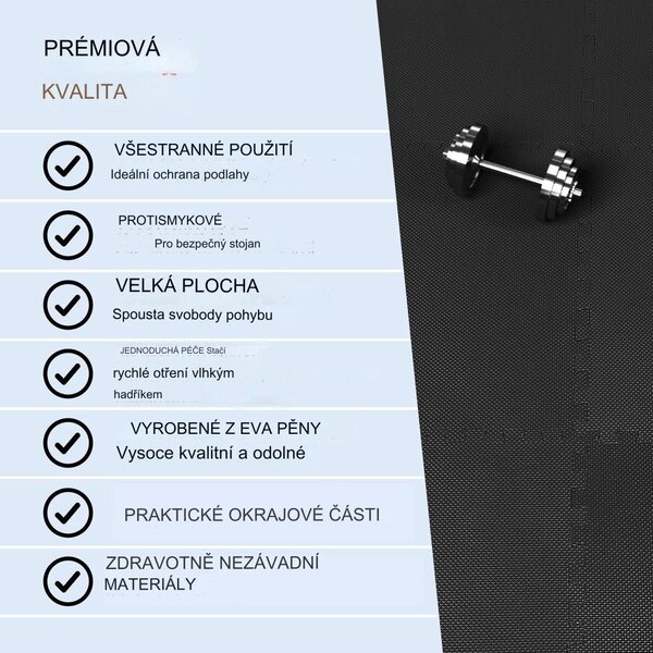 Deuba Ochranná podložka na podlahu sada 18 ks - černá