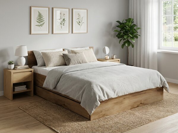 Postel ELISA 140 x 200 cm, dub artisan