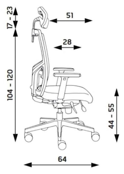 Kancelářská židle Game - synchro, černá