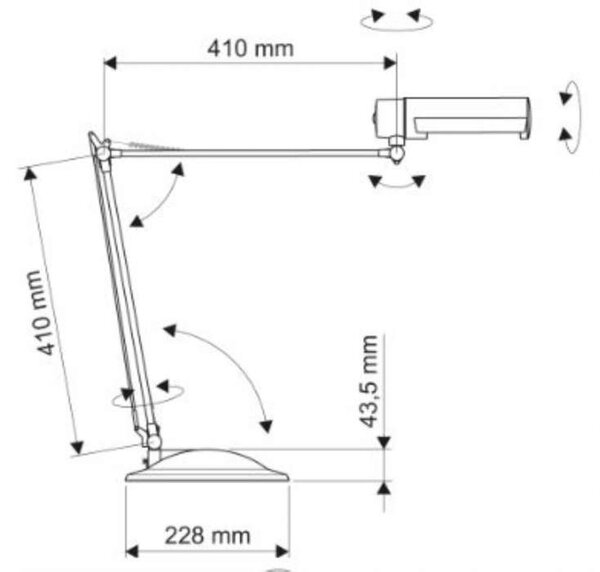 Stolní LED lampa MAULoffice - stříbrná