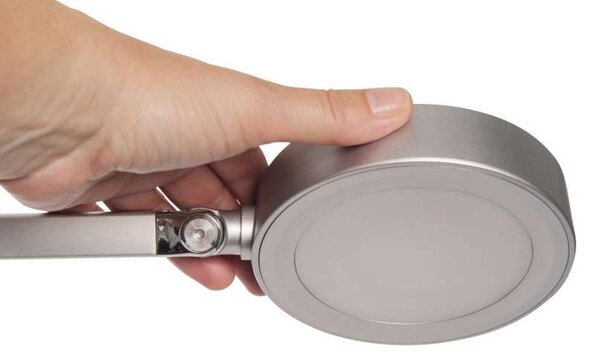 Stolní LED lampa MAULgrace - stmívatelná, stříbrná