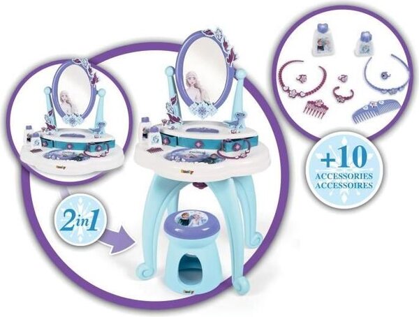 Toaletní stolek, Ledové království 2 v 1, odnímatelný, od 3 let, design Frozen