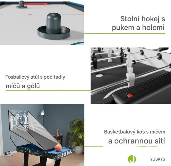 Juskys Dětský herní stůl 5v1