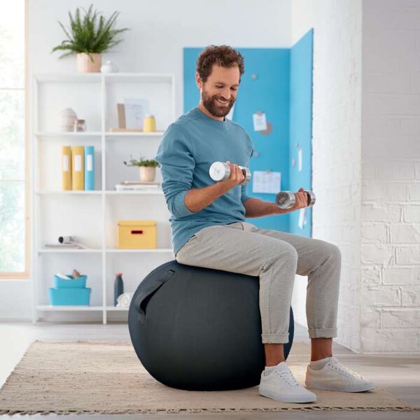 Sedací míč Leitz ERGO Cosy - sametově šedá