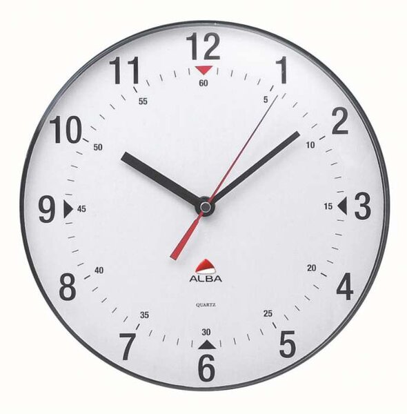 Nástěnné hodiny CLAS - průměr 25 cm, černé/bílé