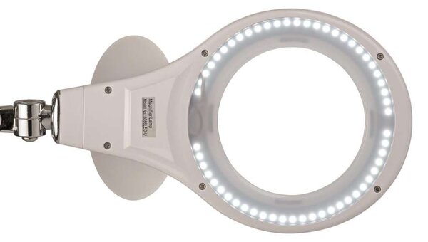 Zvětšovací LED lampa MAULmakro - k upevnění na stůl, bílá