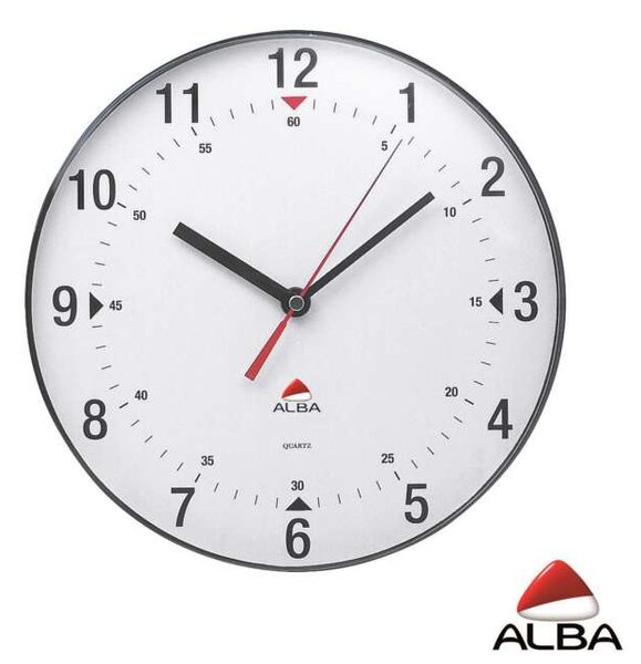Nástěnné hodiny CLAS - průměr 25 cm, černé/bílé