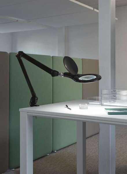Zvětšovací LED lampa MAULmakro - k upevnění na stůl, černá