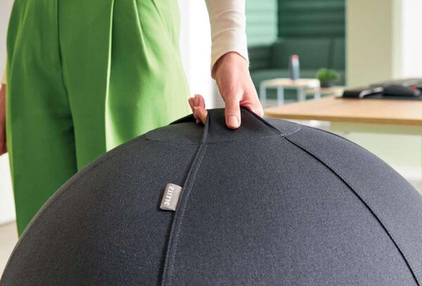 Sedací míč Leitz ERGO s těžítkem proti odkutálení - tmavě šedý, 65 cm