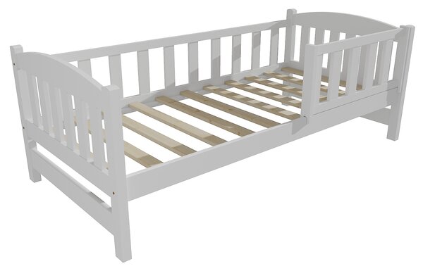 Vomaks Dětská postel DP 002 se zábranou Rozměr: 70 x 160 cm, Povrchová úprava: netransparentní barva bílá