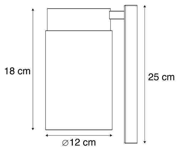 Chytré venkovní nástěnné svítidlo černé IP44 vč. WiFi ST64 - Jarra