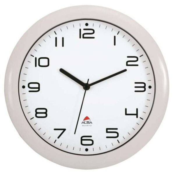 Nástěnné hodiny Hornew - plastové, 30 cm, bílé
