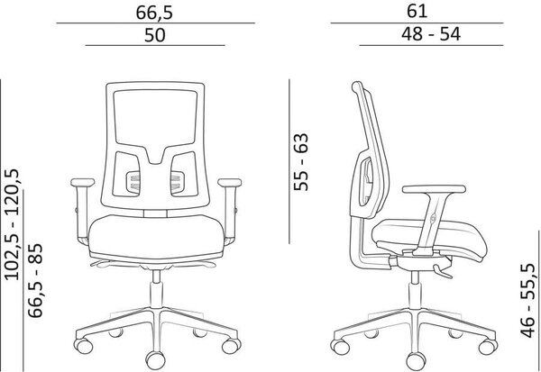 Kancelářská židle New Pure - synchro, černá