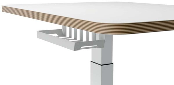 Výškově stavitelný stůl Leitz Ergo, 80 cm - elektrický, bílý